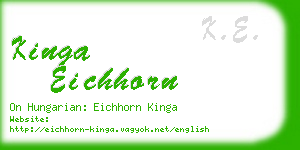 kinga eichhorn business card